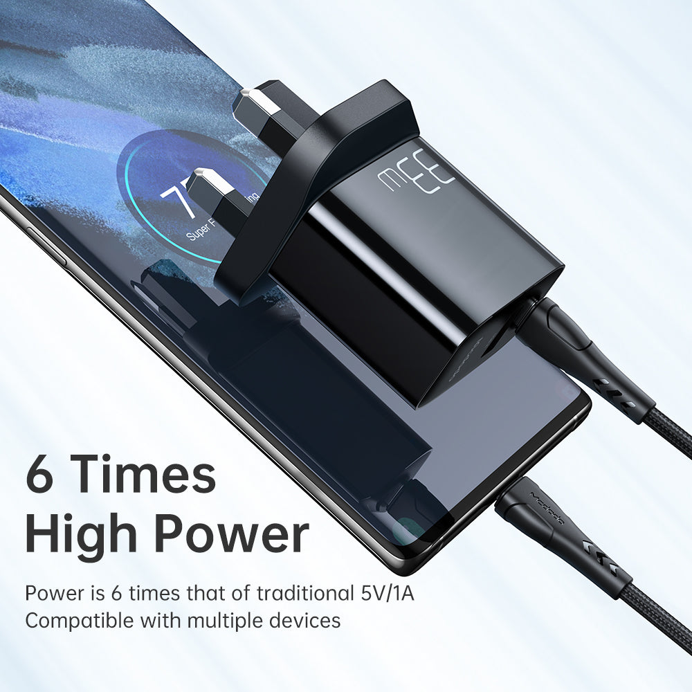 MCDODO 33W PD & Quick Charge 3.0 Charger + USB-C to C Cable for Xiaomi/Huawei/Samsung/iPhone