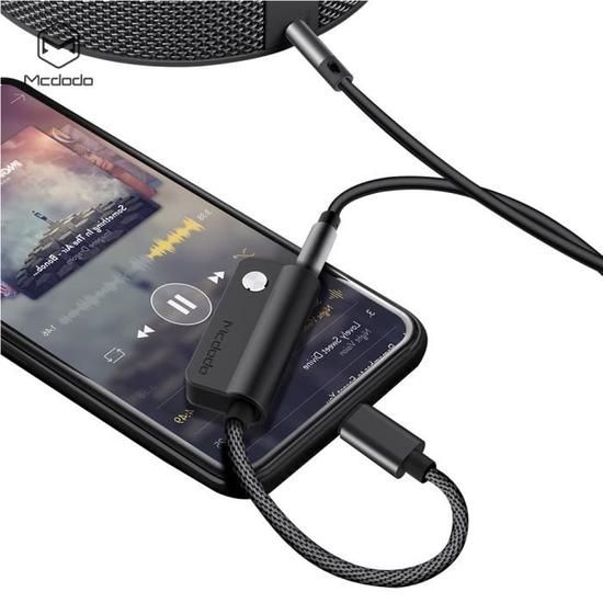 MCDODO Apple iPhone Charging Lightning + DC3.5MM Audio Device Jack Converter